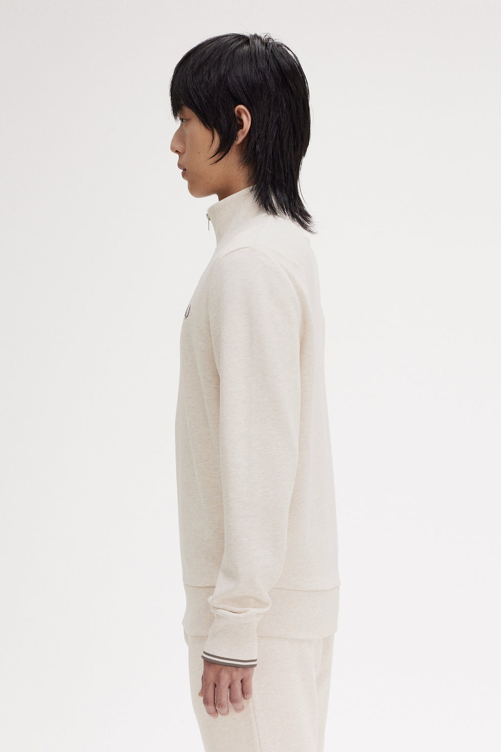 Fred Perry Half Zip Sweat Porridge/Grey