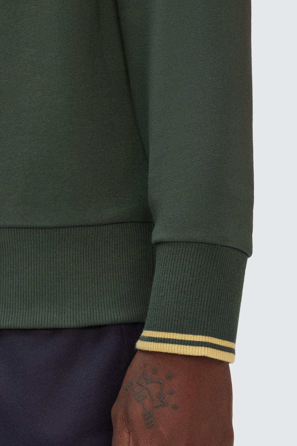 Fred Perry Half Zip Sweater Olive