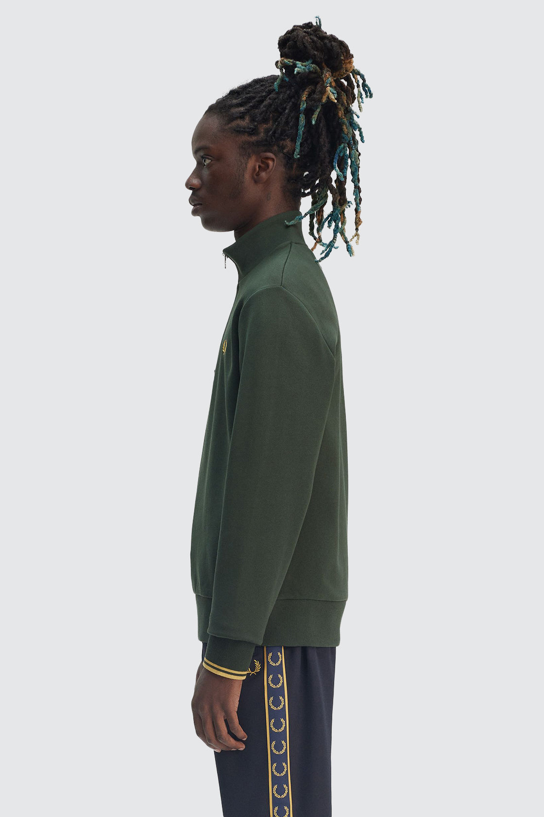 Fred Perry Half Zip Sweater Olive