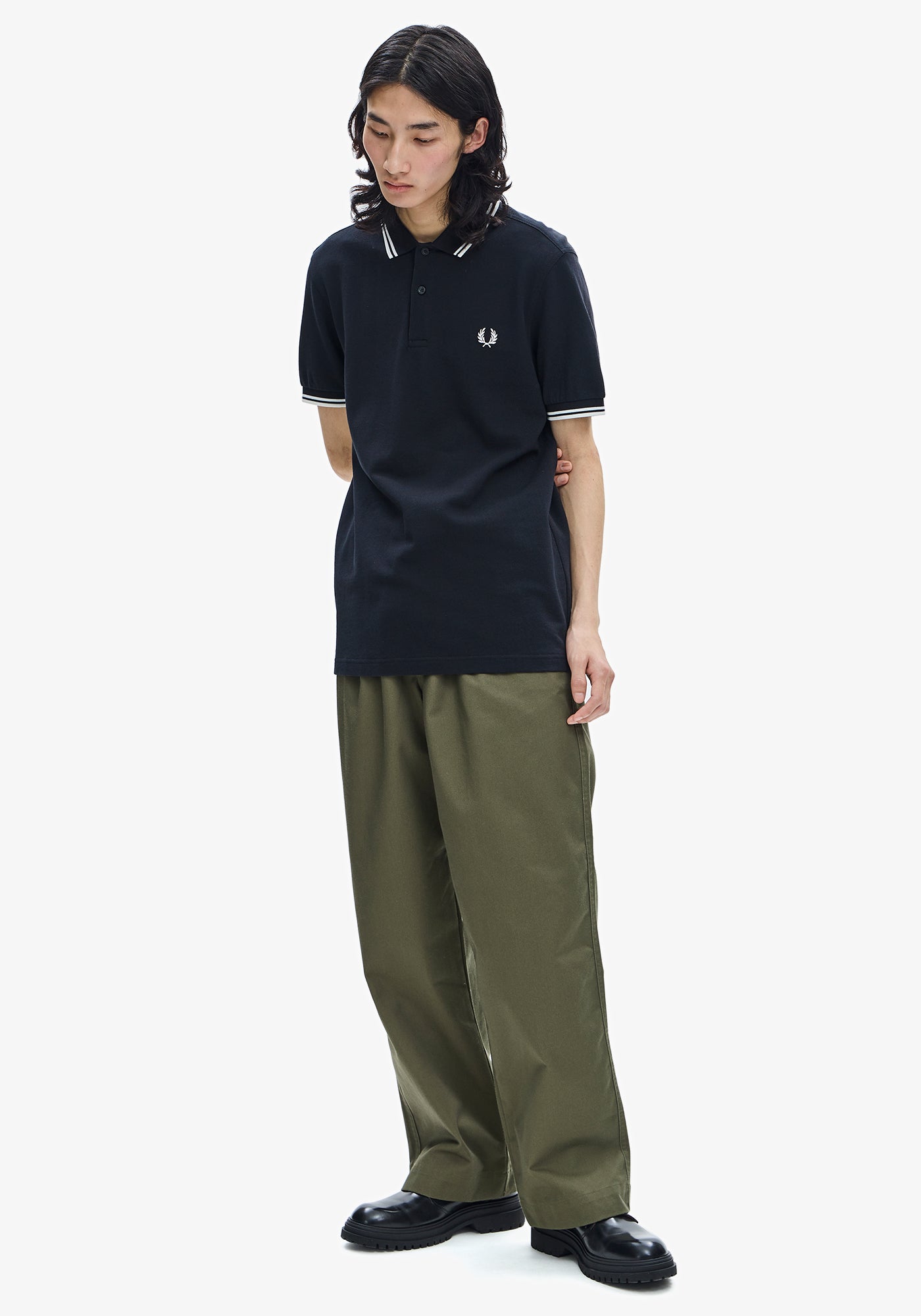 Fred Perry Twin Tipped Polo Shirt Black