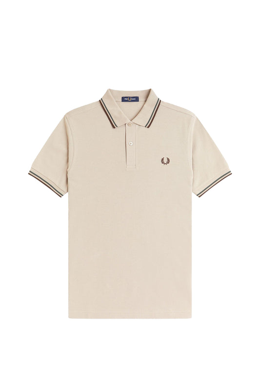 Fred Perry Twin Tipped Polo Warm Oat