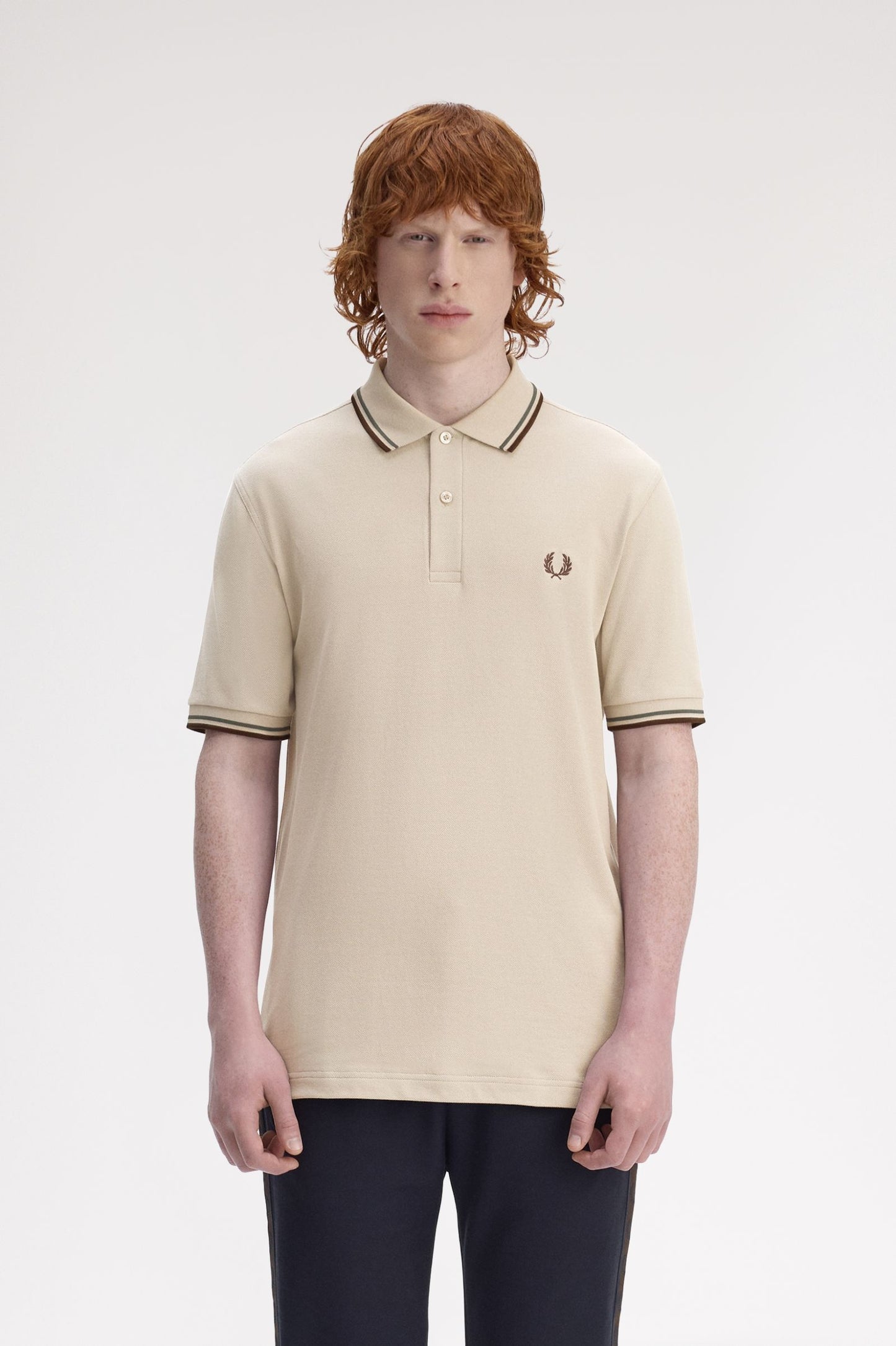 Fred Perry Twin Tipped Polo Warm Oat