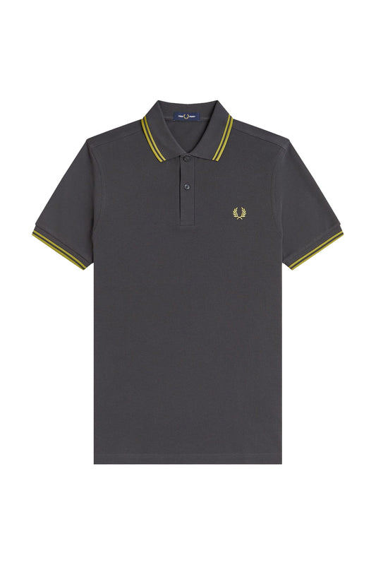 Fred Perry Twin Tipped Polo Anchor Grey