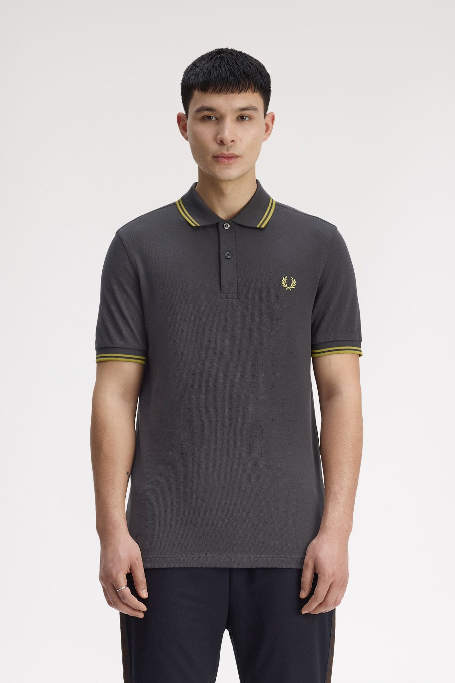 Fred Perry Twin Tipped Polo Anchor Grey