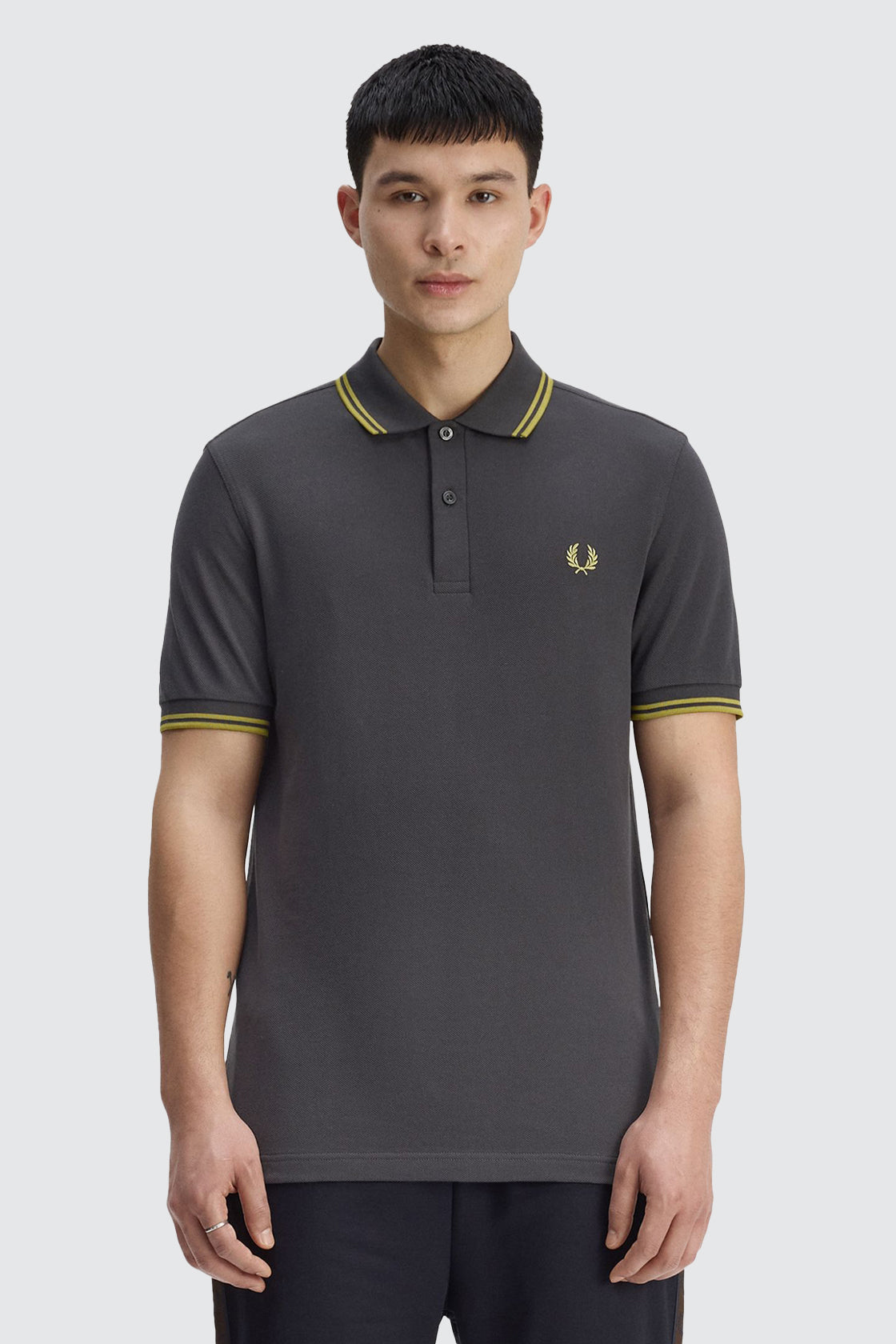 Fred Perry Twin Tipped Polo Anchor Grey