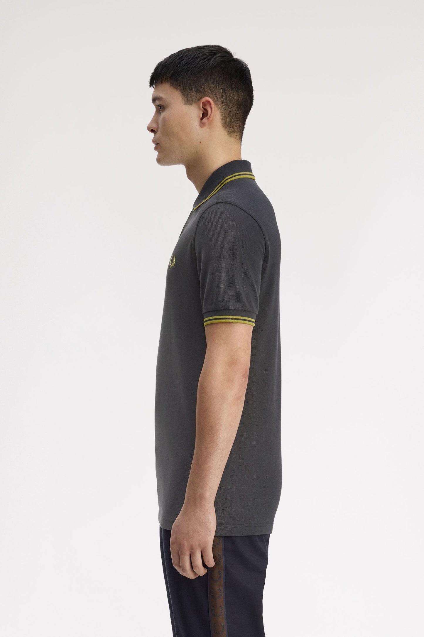 Fred Perry Twin Tipped Polo Anchor Grey