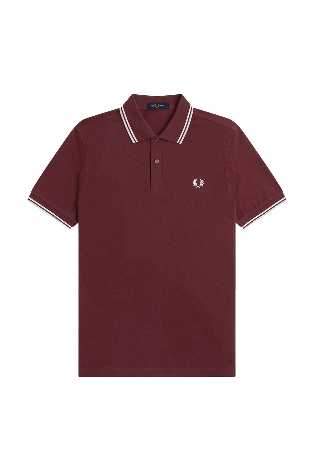 Fred Perry Twin Tipped Polo Oxblood/Iced Pink/Dusky Blue