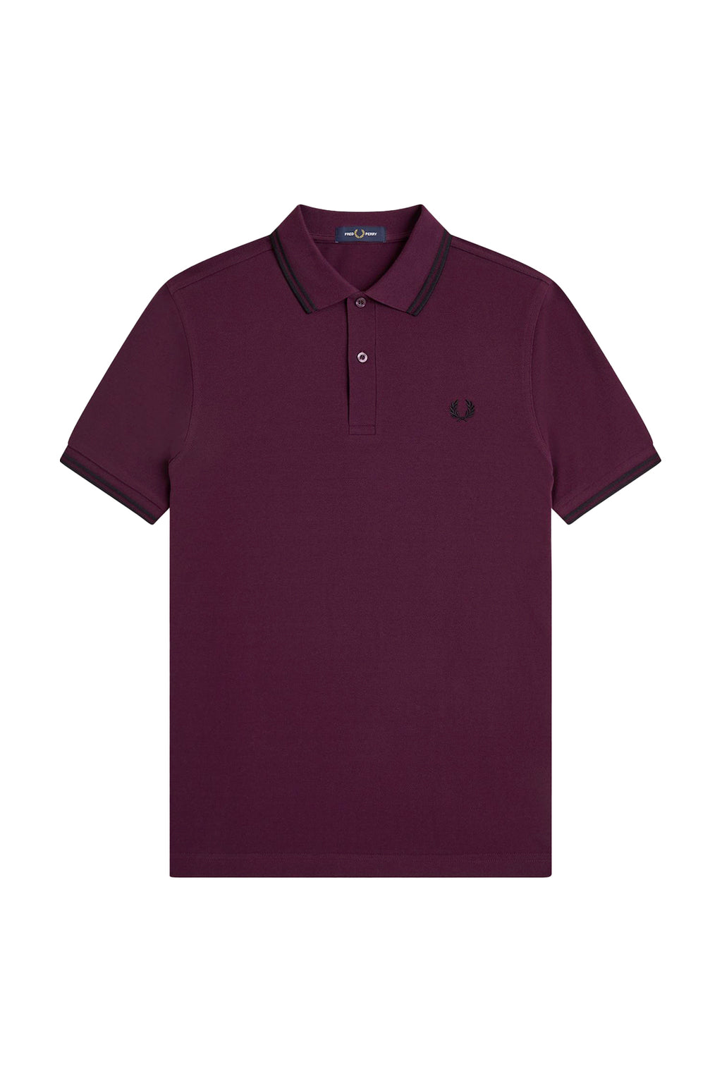 Fred Perry Twin Tipped Polo Plum/Black/Black