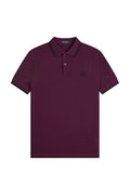 Fred Perry Twin Tipped Polo Plum/Black/Black