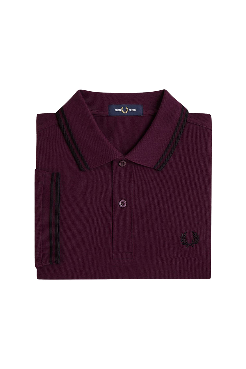 Fred Perry Twin Tipped Polo Plum/Black/Black