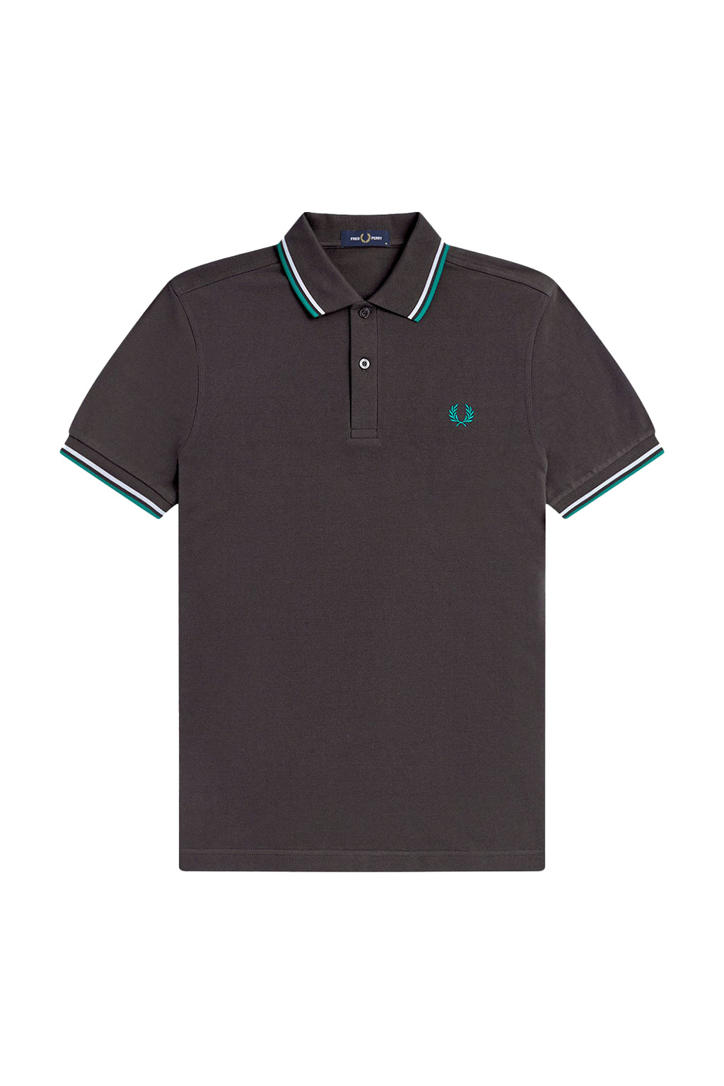 Fred Perry Twin Tipped Polo Anchor Grey/Light Ice/Sport Green