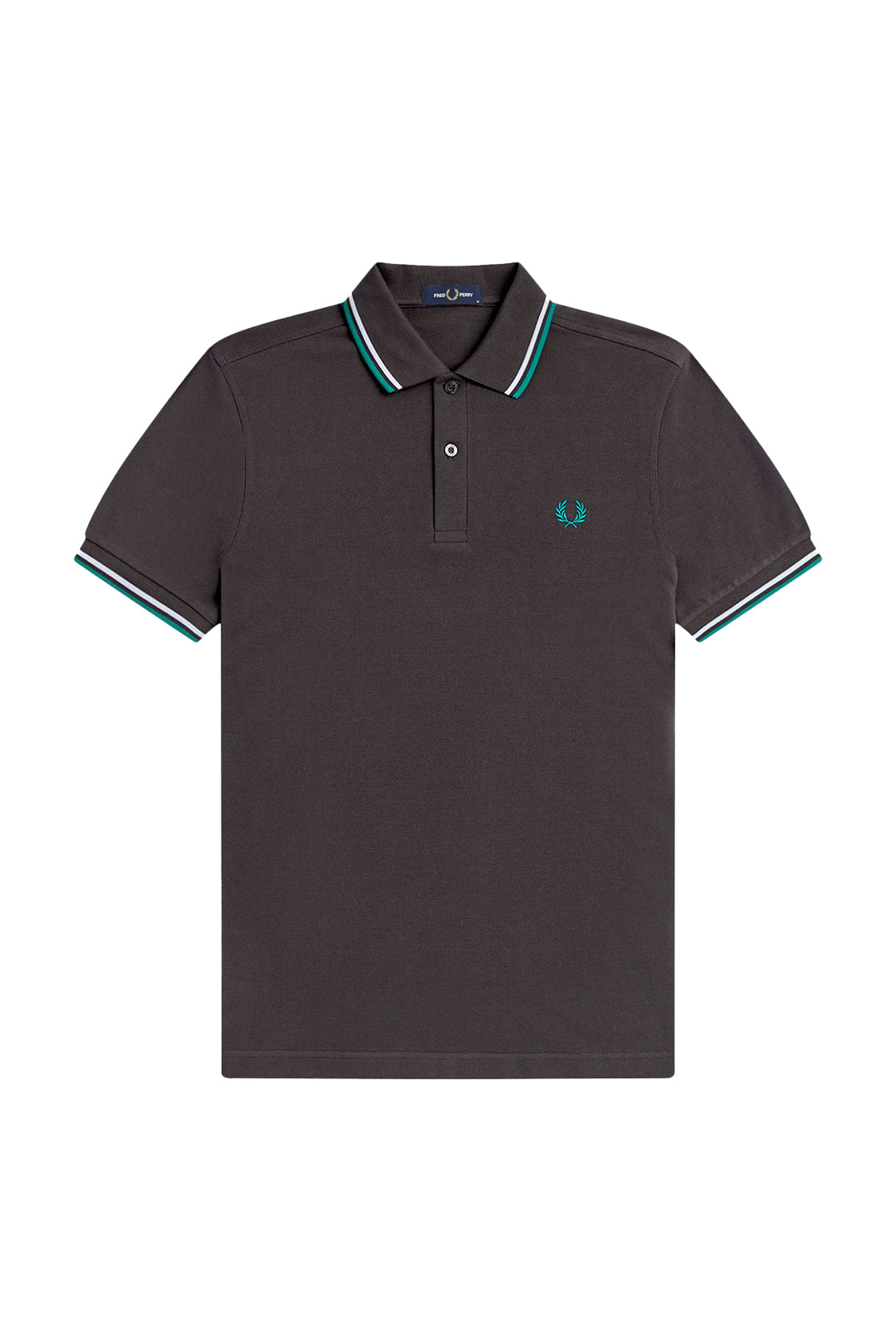 Fred Perry Twin Tipped Polo Anchor Grey/Light Ice/Sport Green