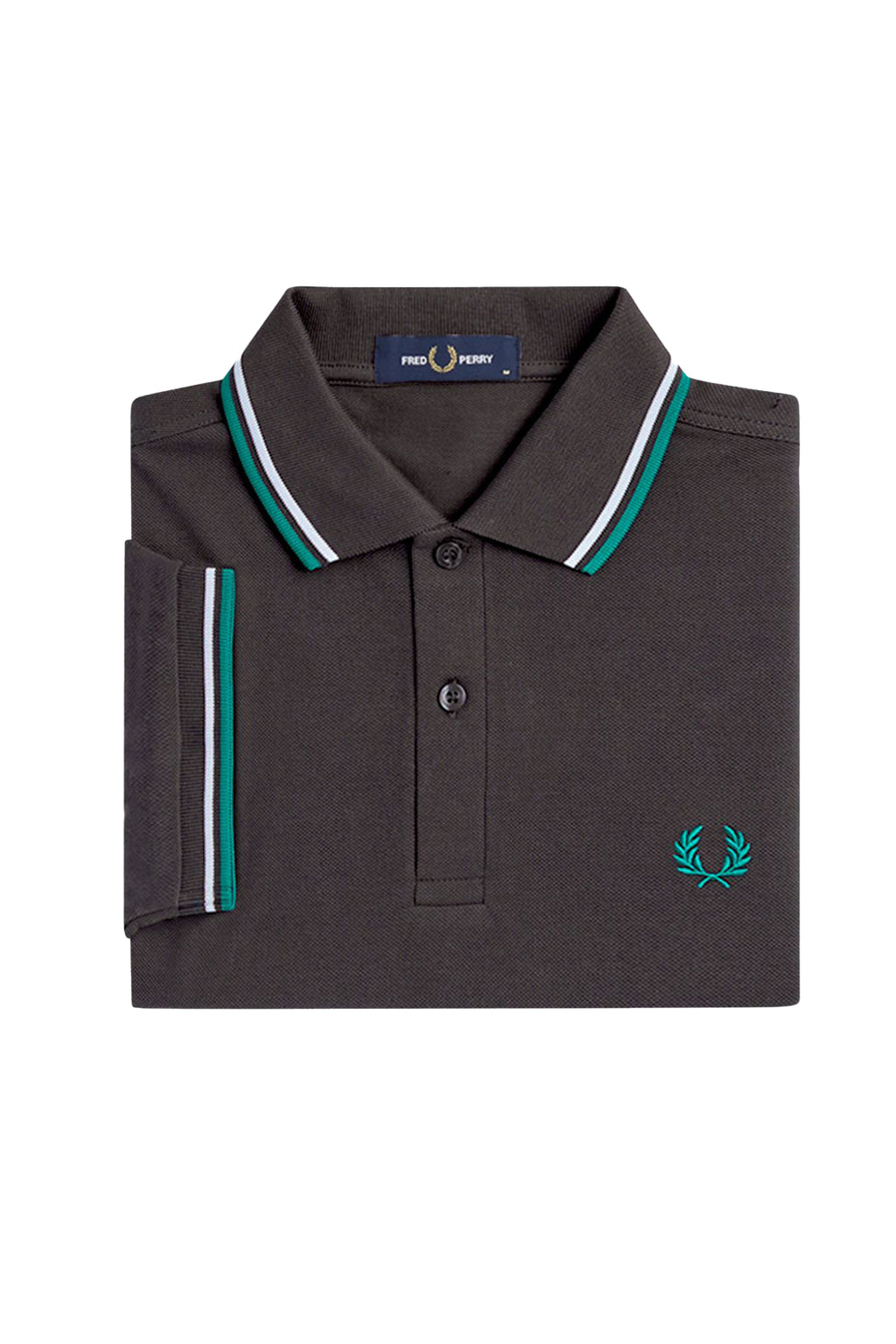 Fred Perry Twin Tipped Polo Anchor Grey/Light Ice/Sport Green