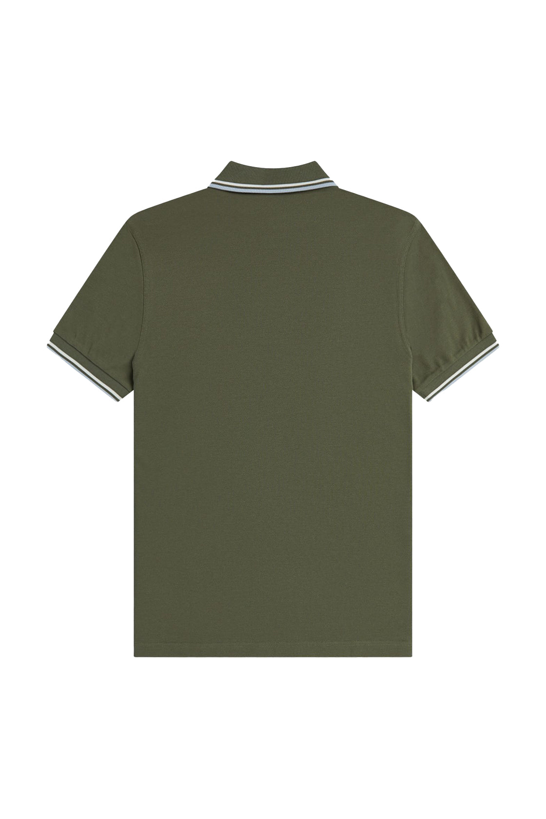 Fred Perry Twin Tipped Polo Laurel Wreath Green/Ecru/Dusky Blue