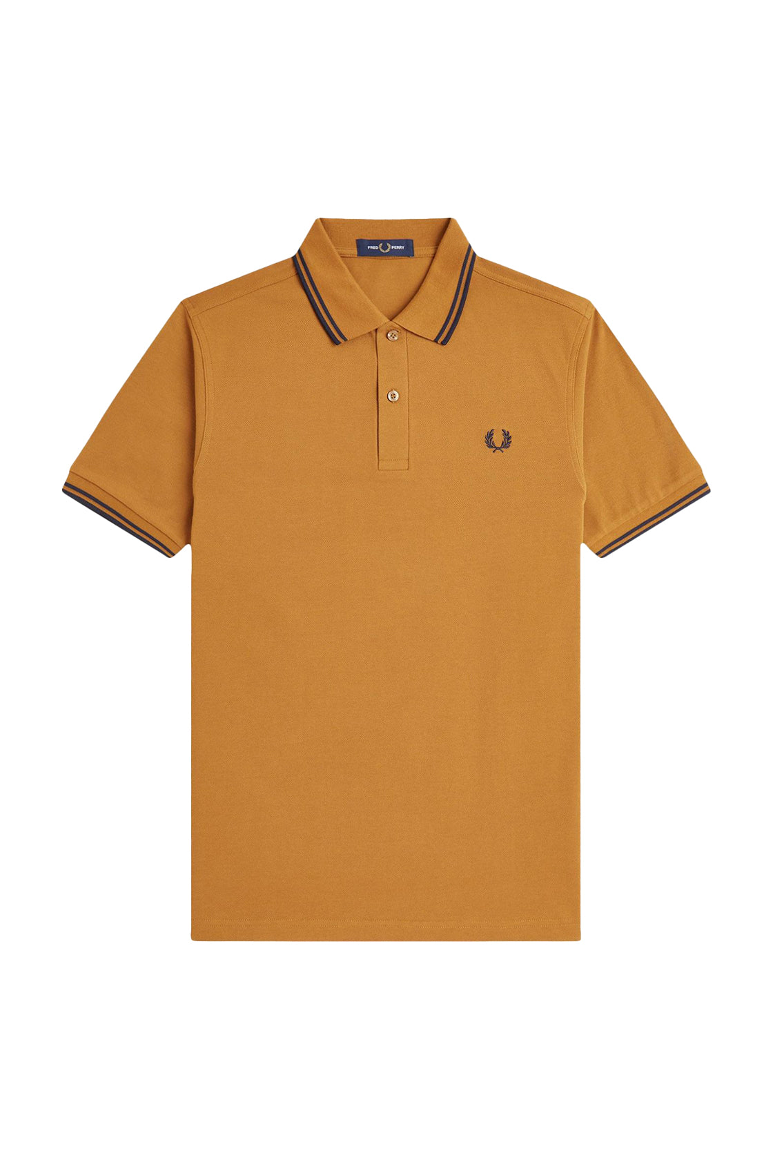 Fred Perry Twin Tipped Polo Dark Caramel/Navy