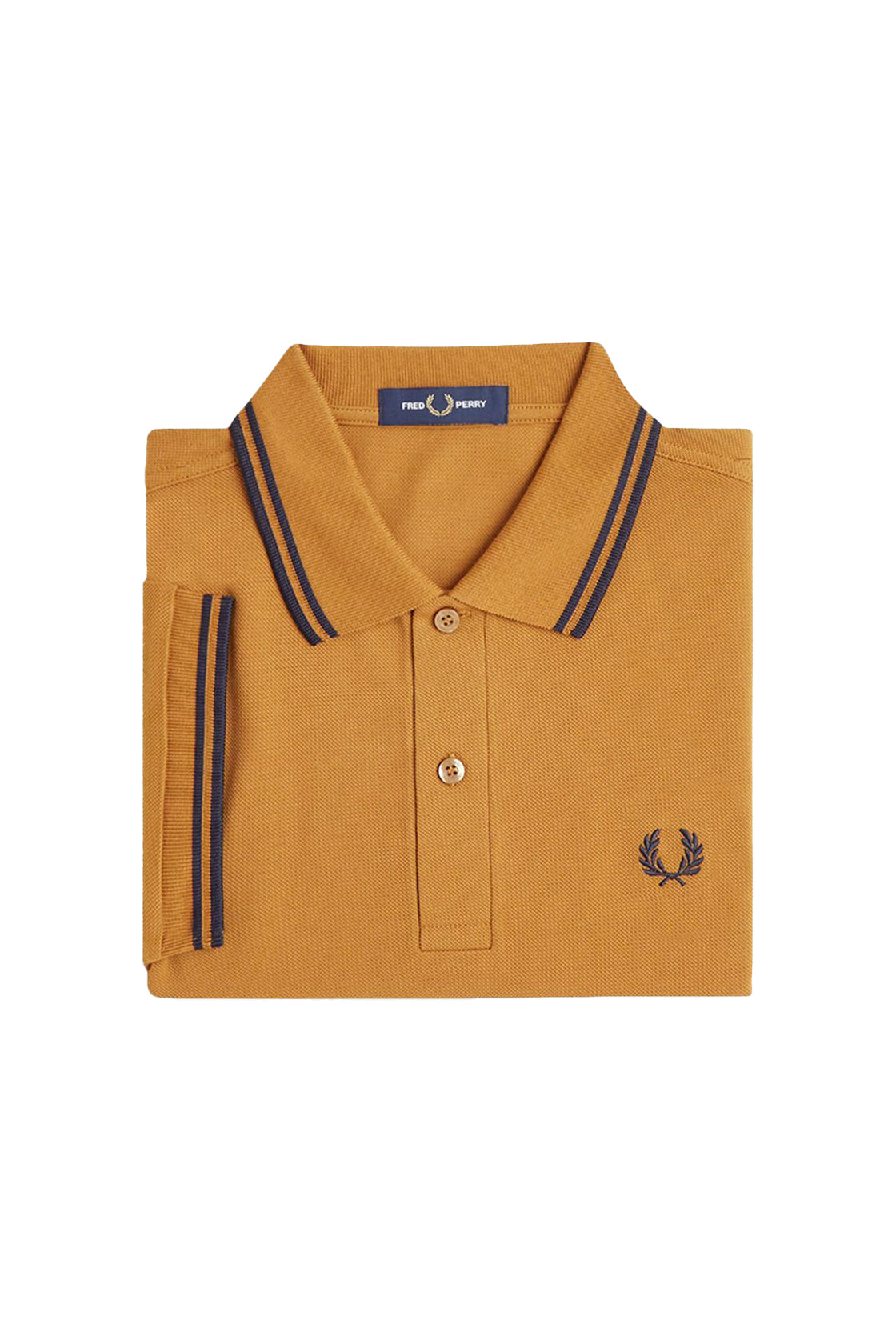 Fred Perry Twin Tipped Polo Dark Caramel/Navy