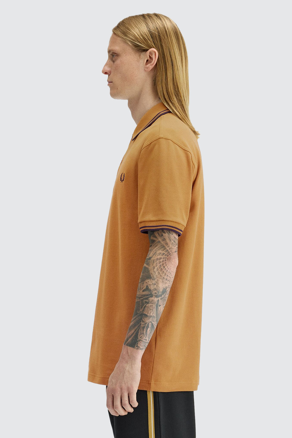 Fred Perry Twin Tipped Polo Dark Caramel/Navy