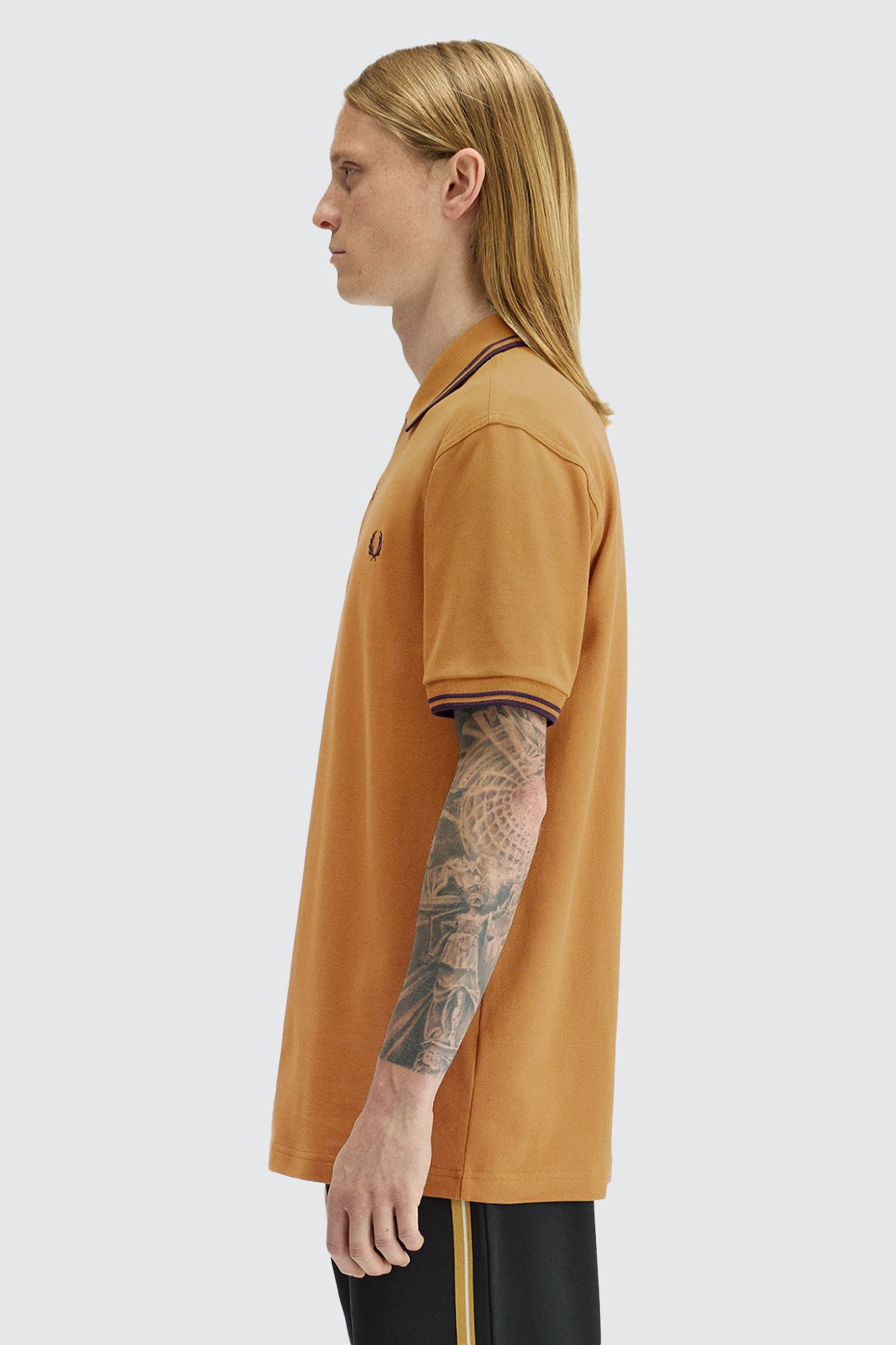 Fred Perry Twin Tipped Polo Dark Caramel/Navy