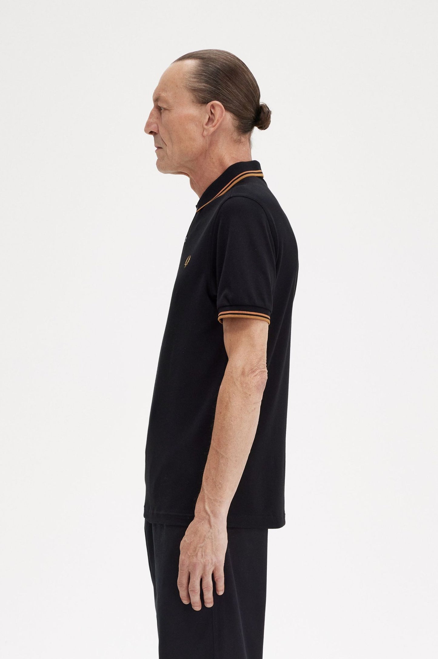 Fred Perry Twin Tipped Polo Shirt Blk/Nutflk/DkCar