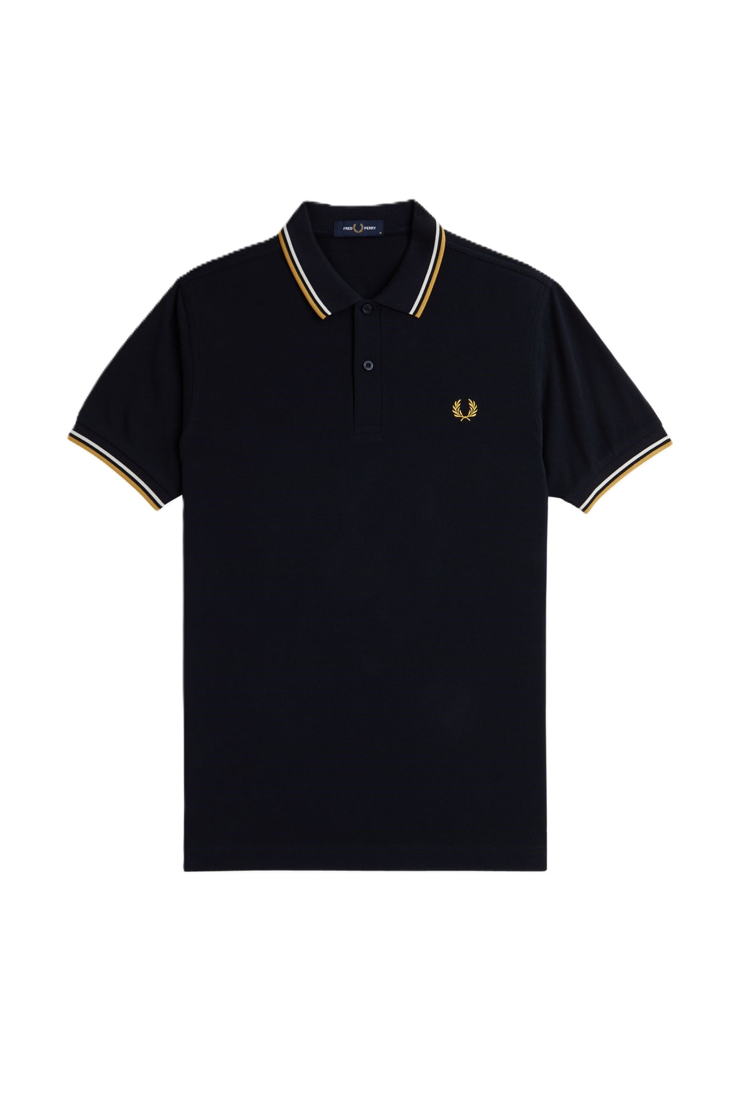 Fred Perry Twin Tipped Polo Shirt Navy/Ecru/Honey