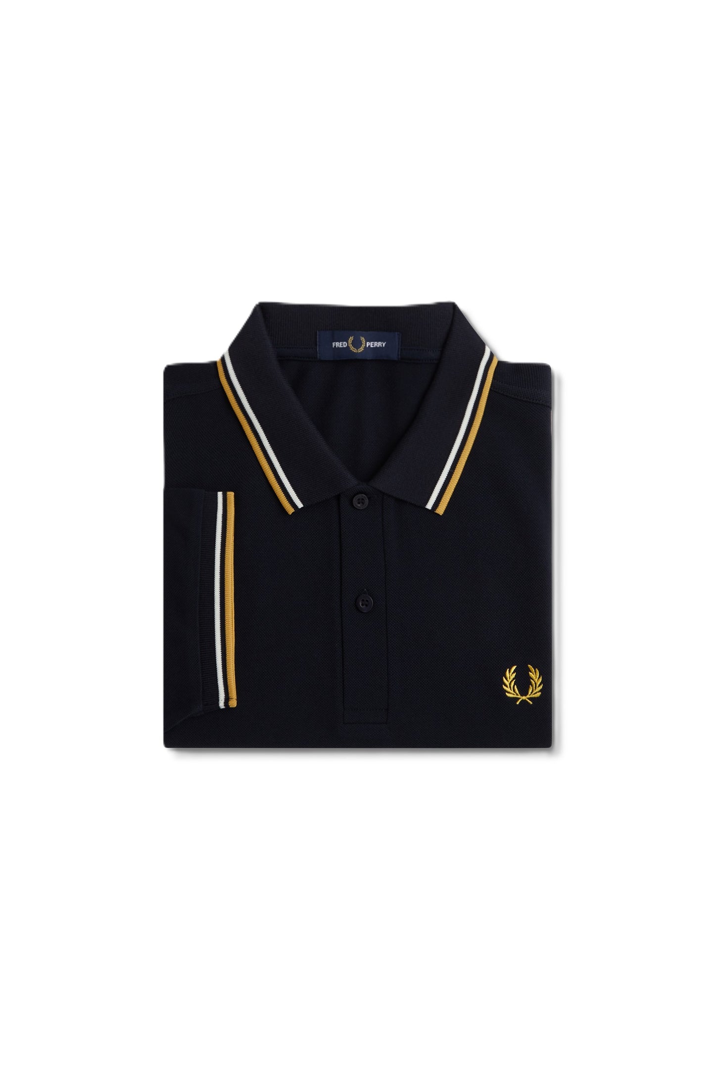 Fred Perry Twin Tipped Polo Shirt Navy/Ecru/Honey