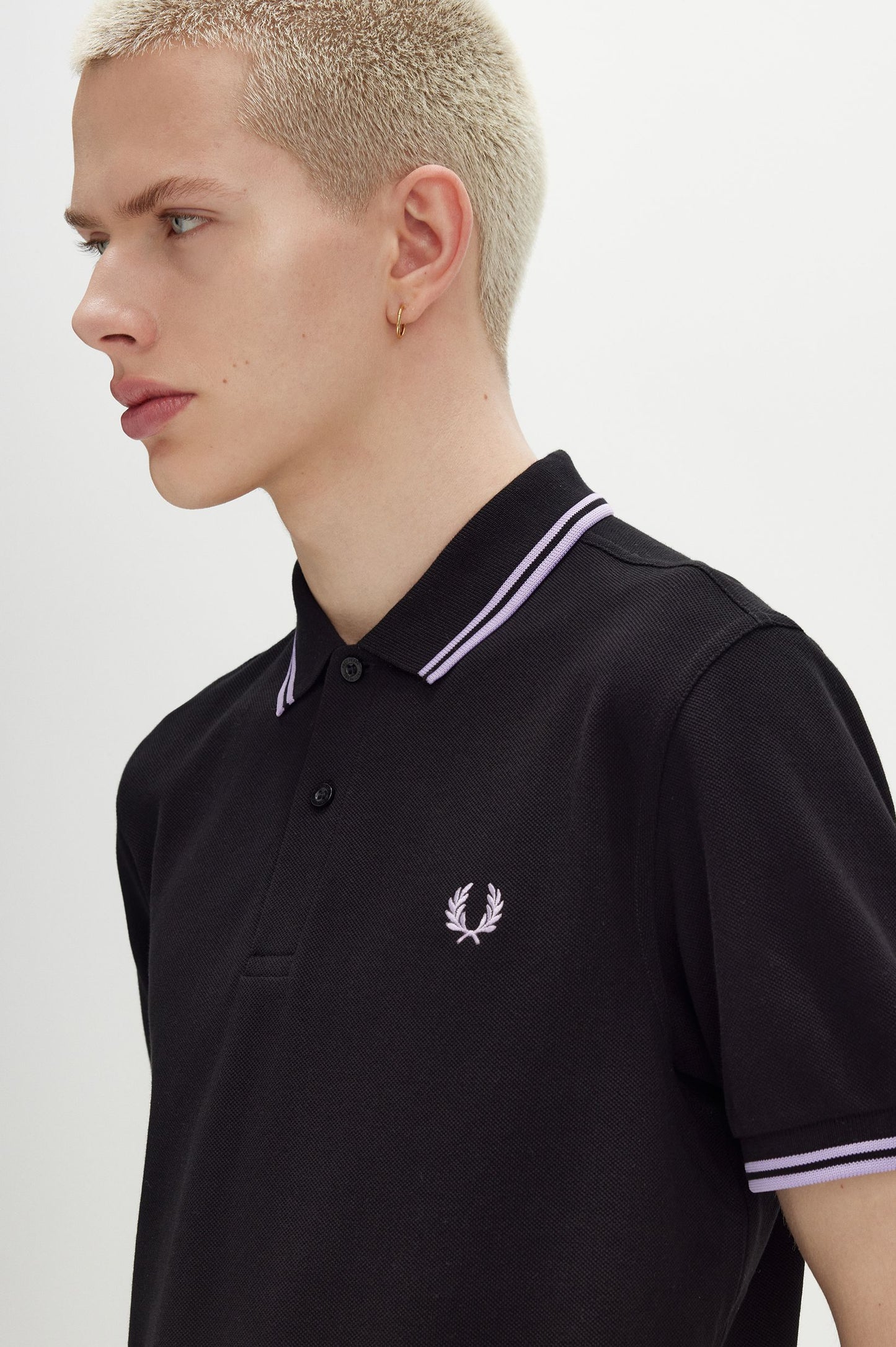 Fred Perry Twin Tipped Polo Shirt Black/Violet