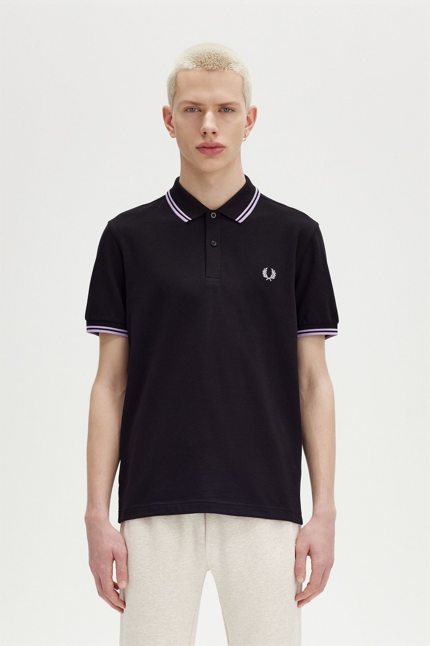 Fred Perry Twin Tipped Polo Shirt Black/Violet