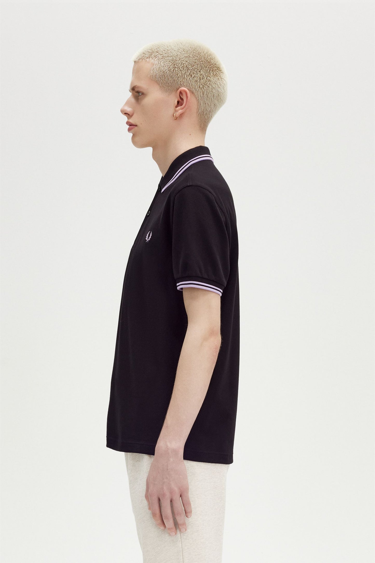 Fred Perry Twin Tipped Polo Shirt Black/Violet