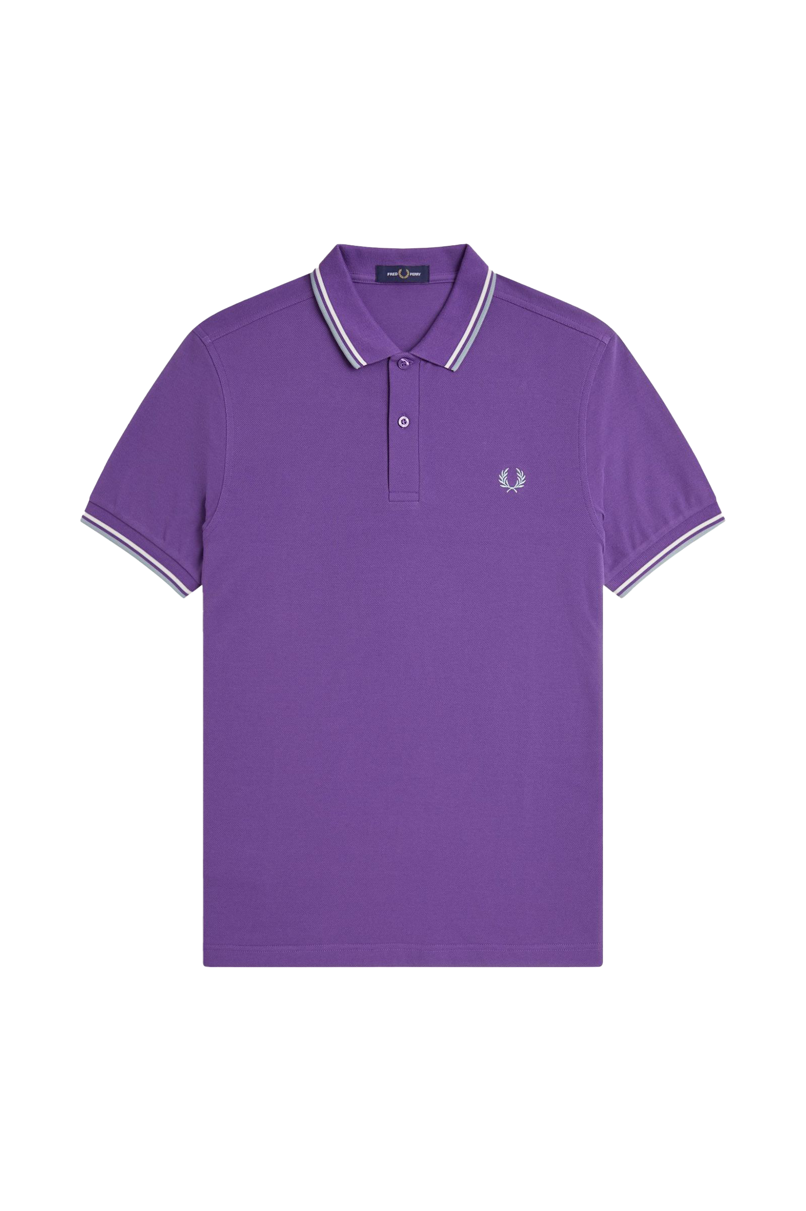 Fred Perry Twin Tipped SS Polo Amethyst/Ecru/Blue