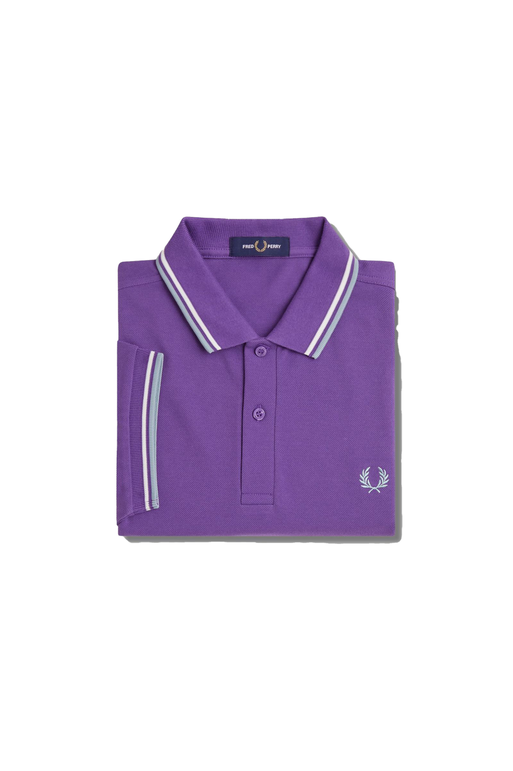 Fred Perry Twin Tipped SS Polo Amethyst/Ecru/Blue