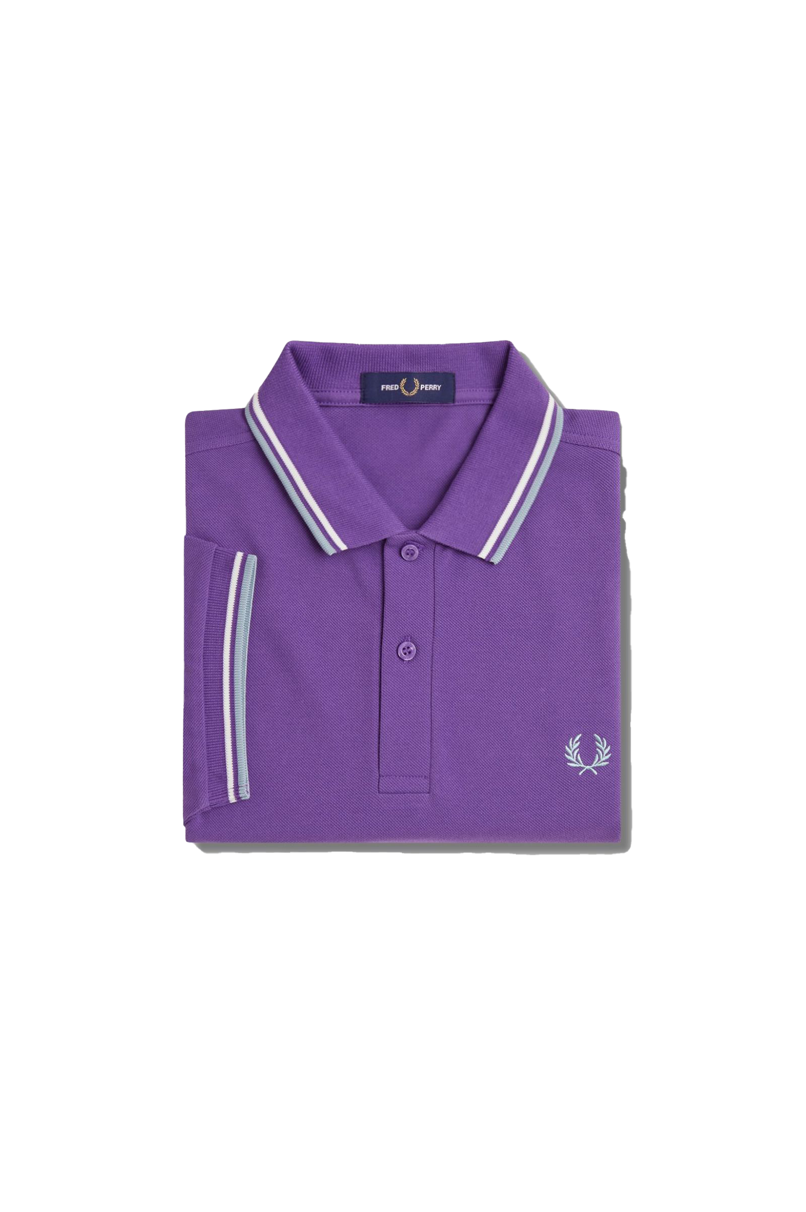 Fred Perry Twin Tipped SS Polo Amethyst/Ecru/Blue