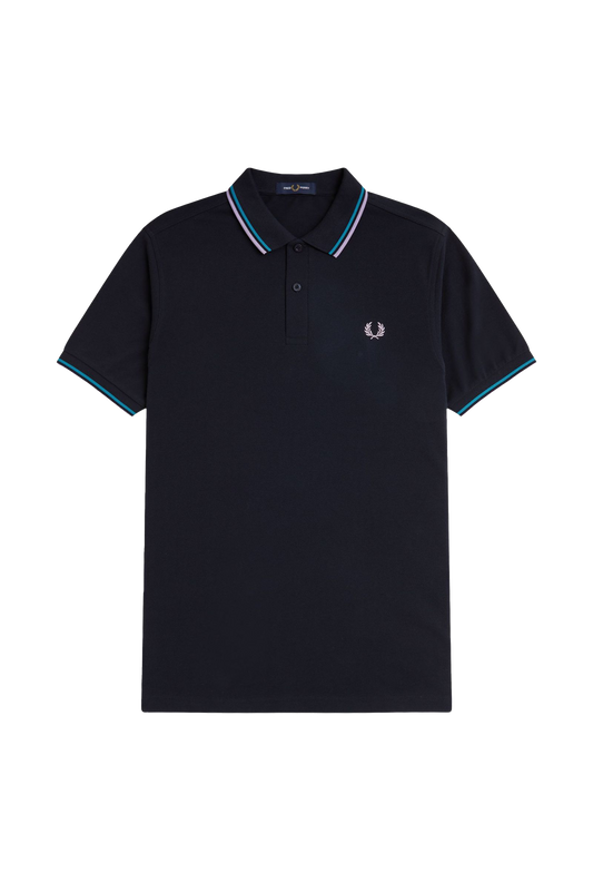 Fred Perry Twin Tipped SS Polo Navy/Blue/Violet