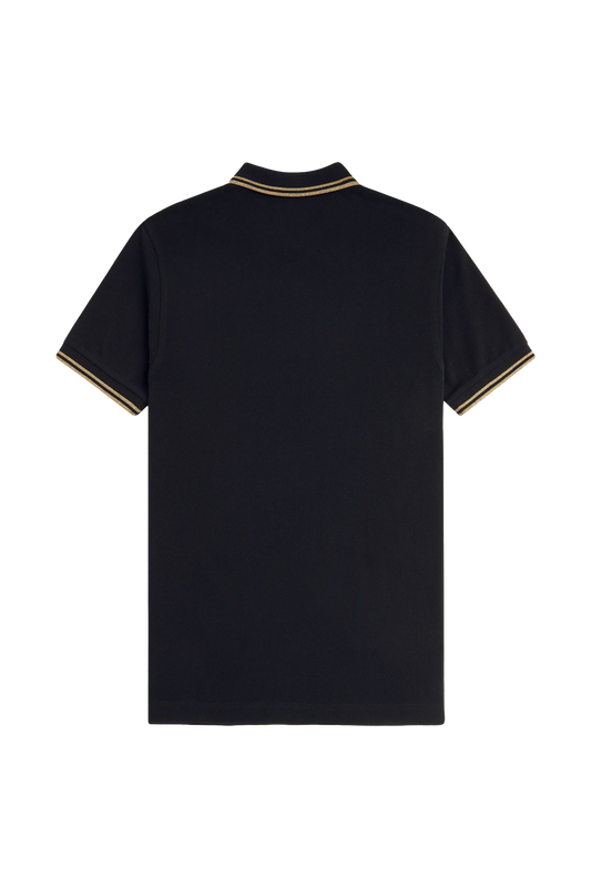 Fred Perry Twin Tipped SS Polo Black/Gold