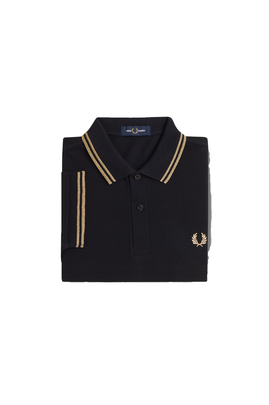 Fred Perry Twin Tipped SS Polo Black/Gold