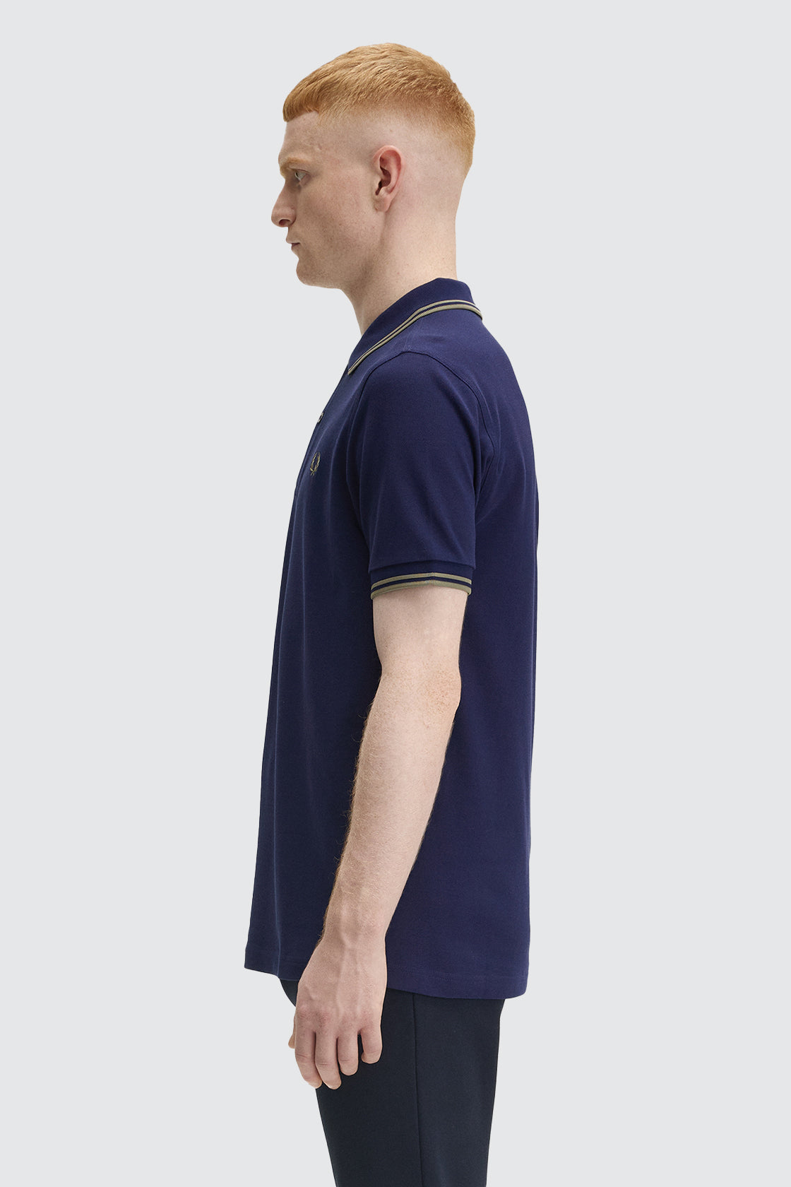 Fred Perry Twin Tipped Polo Navy & Olive