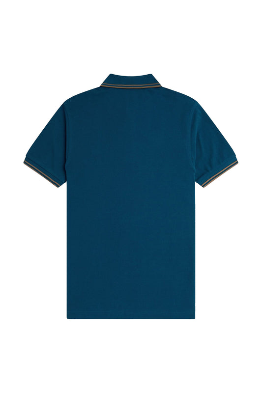 Fred Perry Twin Tipped Polo Dark Petrol/Shaded Stone
