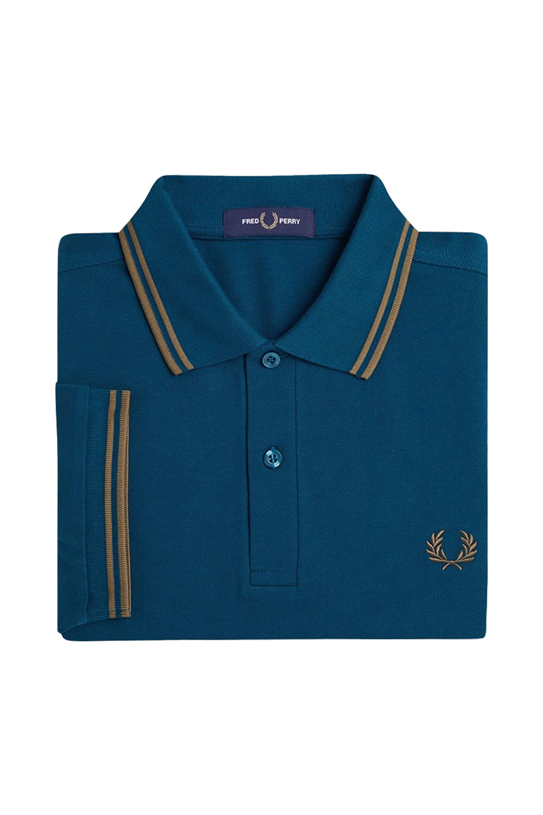 Fred Perry Twin Tipped Polo Dark Petrol/Shaded Stone