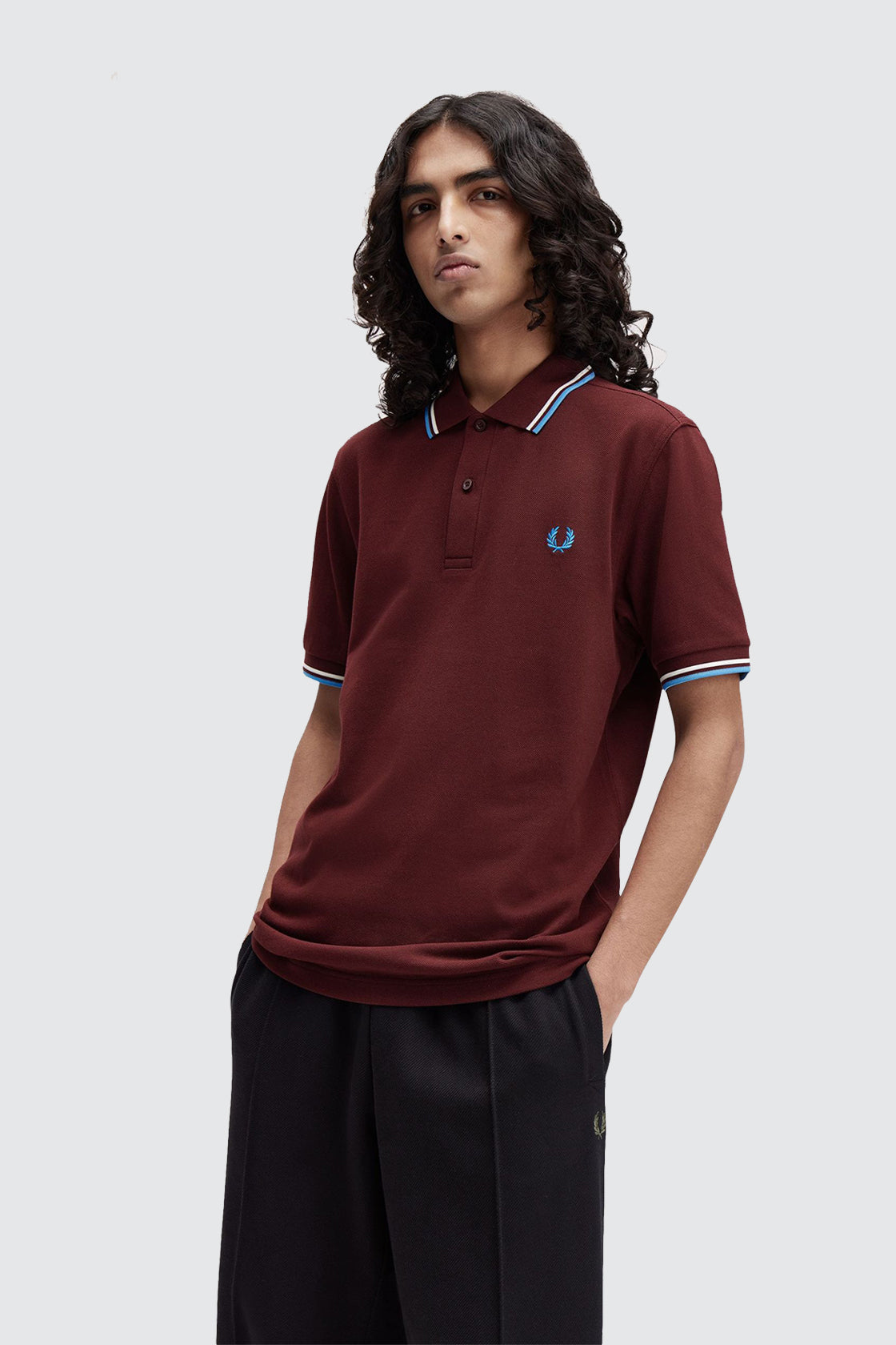 Fred Perry Twin Tipped Polo Oxblood/Ecru