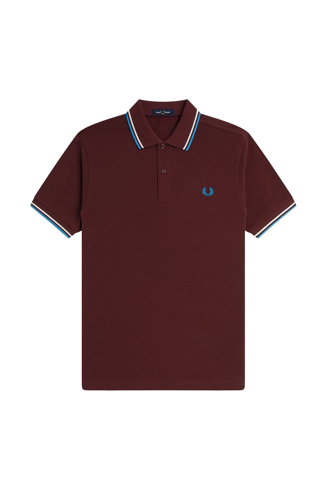 Fred Perry Twin Tipped Polo Oxblood/Ecru