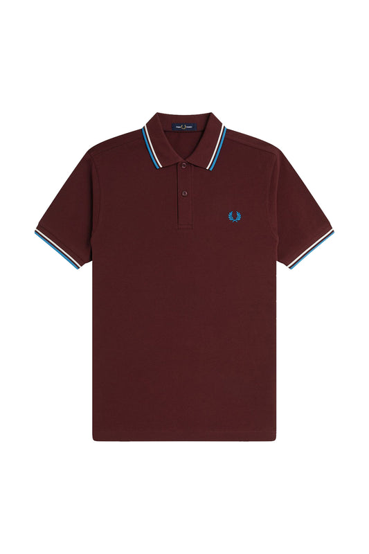 Fred Perry Twin Tipped Polo Oxblood/Ecru