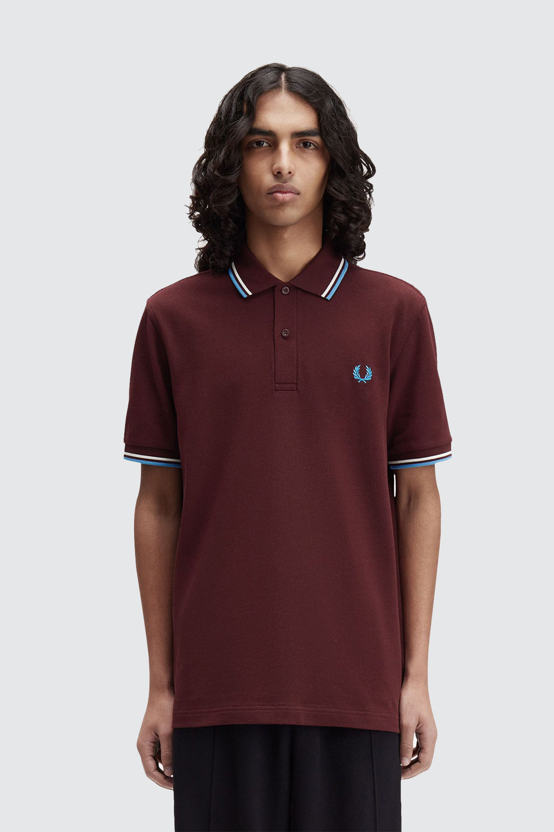 Fred Perry Twin Tipped Polo Oxblood/Ecru