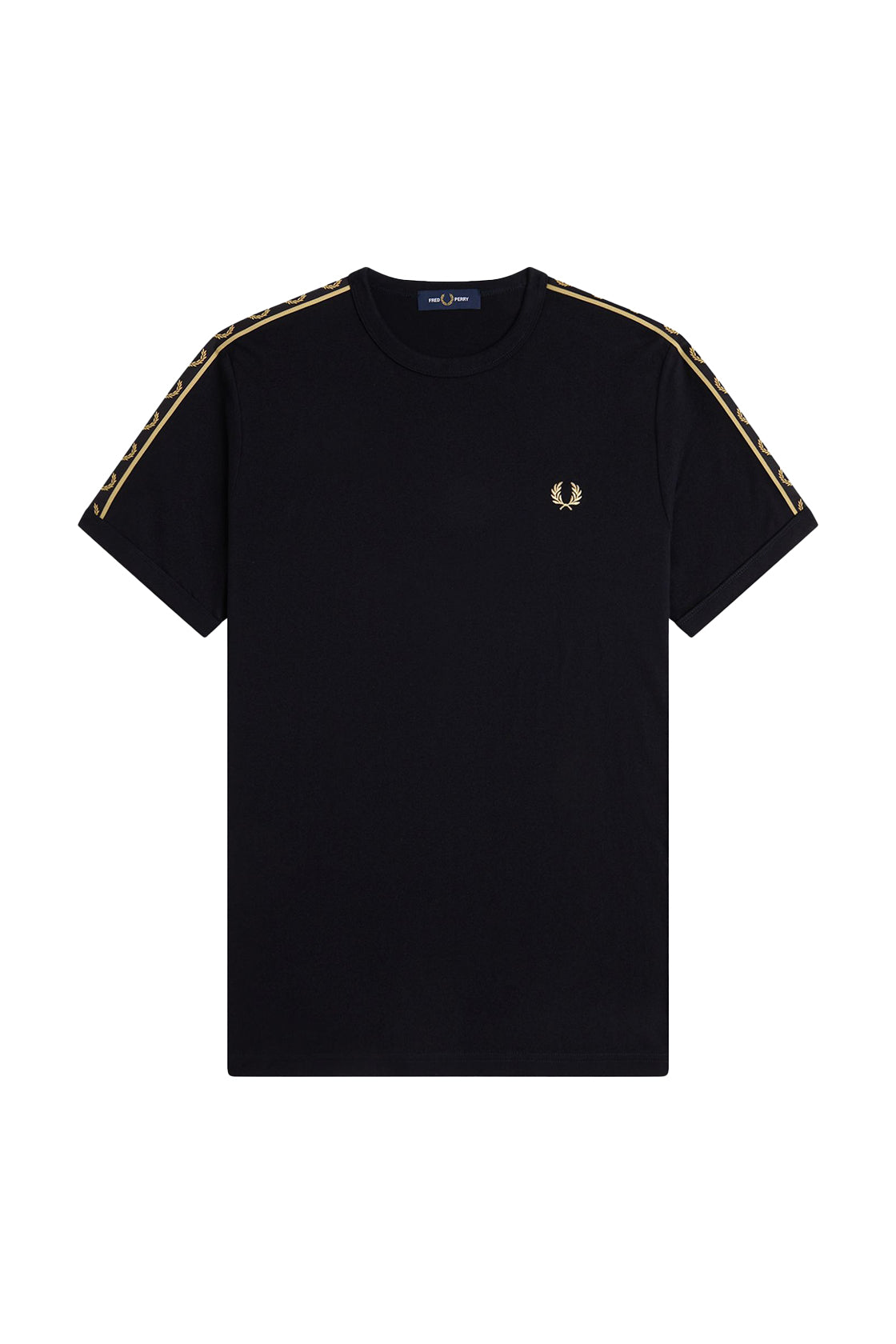 Fred Perry Contrast Tape Ringer Tee Black/Champagne