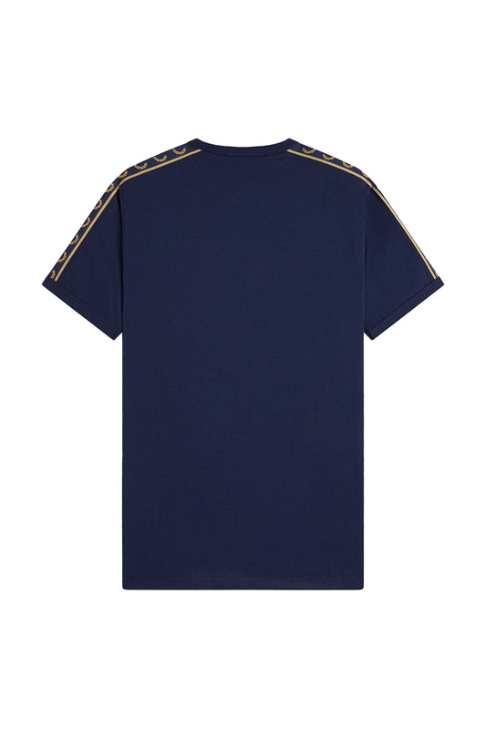 Fred Perry Contrast Tape Ringer Tee Tennis Blue/Champagne