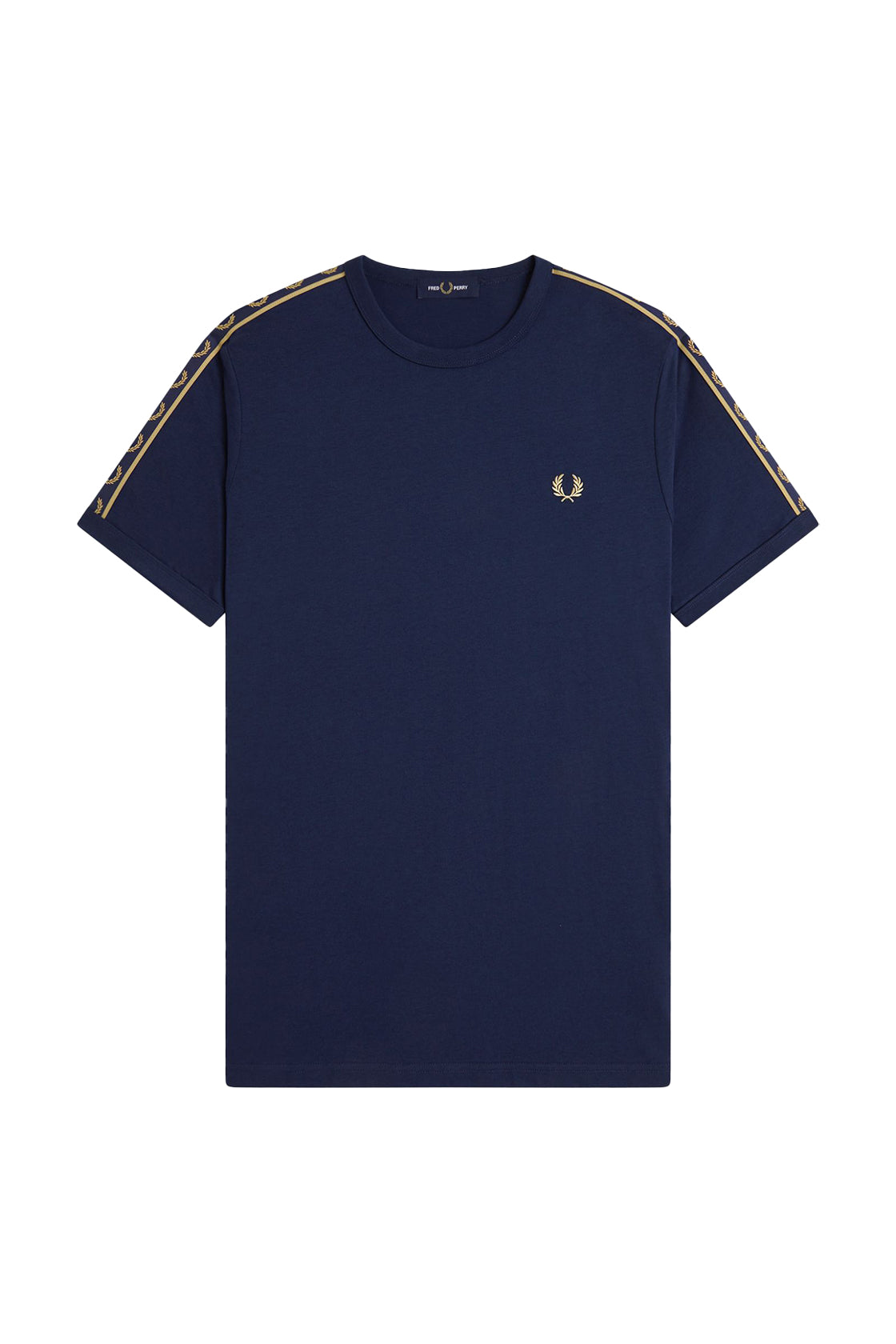 Fred Perry Contrast Tape Ringer Tee Tennis Blue/Champagne