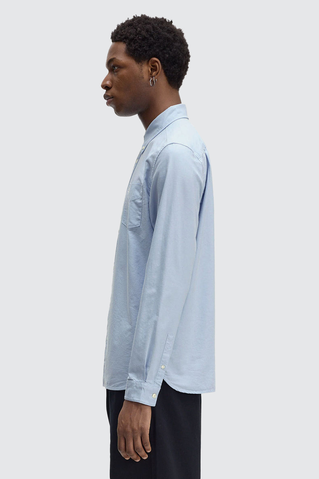 Fred Perry Oxford LS Shirt Light Smoke