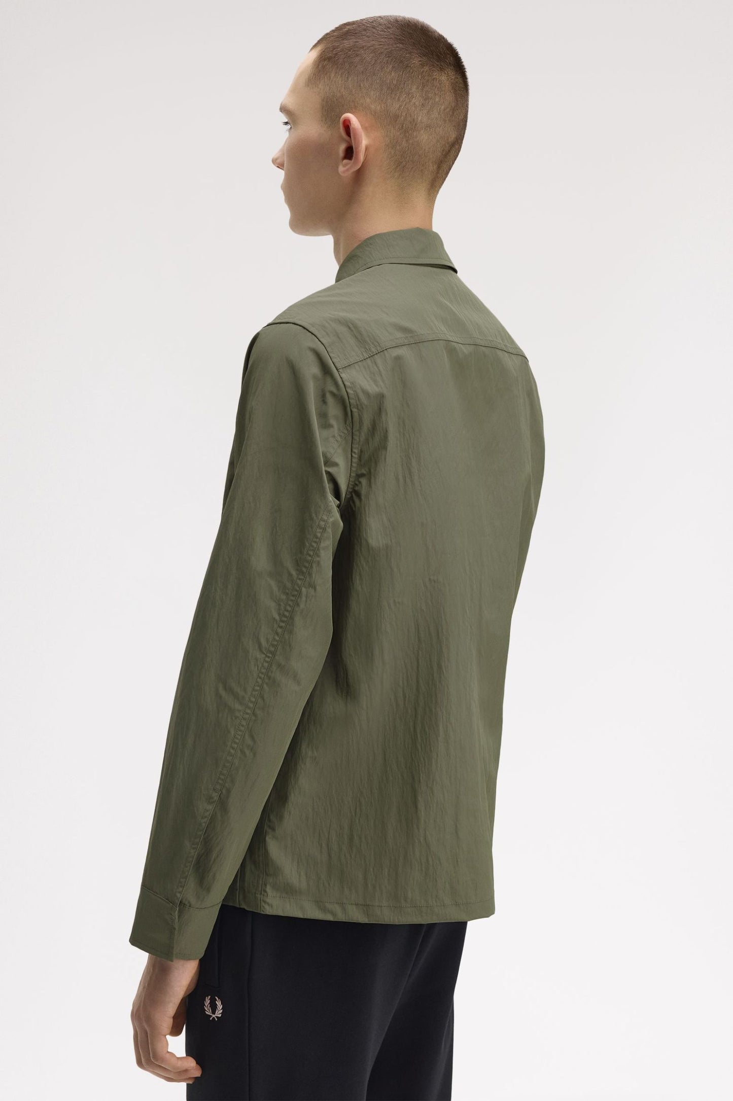 Fred Perry Zip Thru Overshirt Court Green
