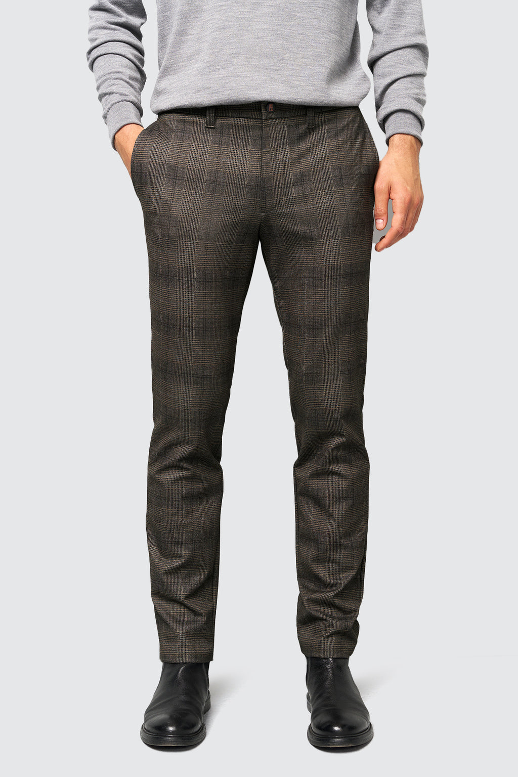 Meyer M5 POW Check Trouser Black/Beige