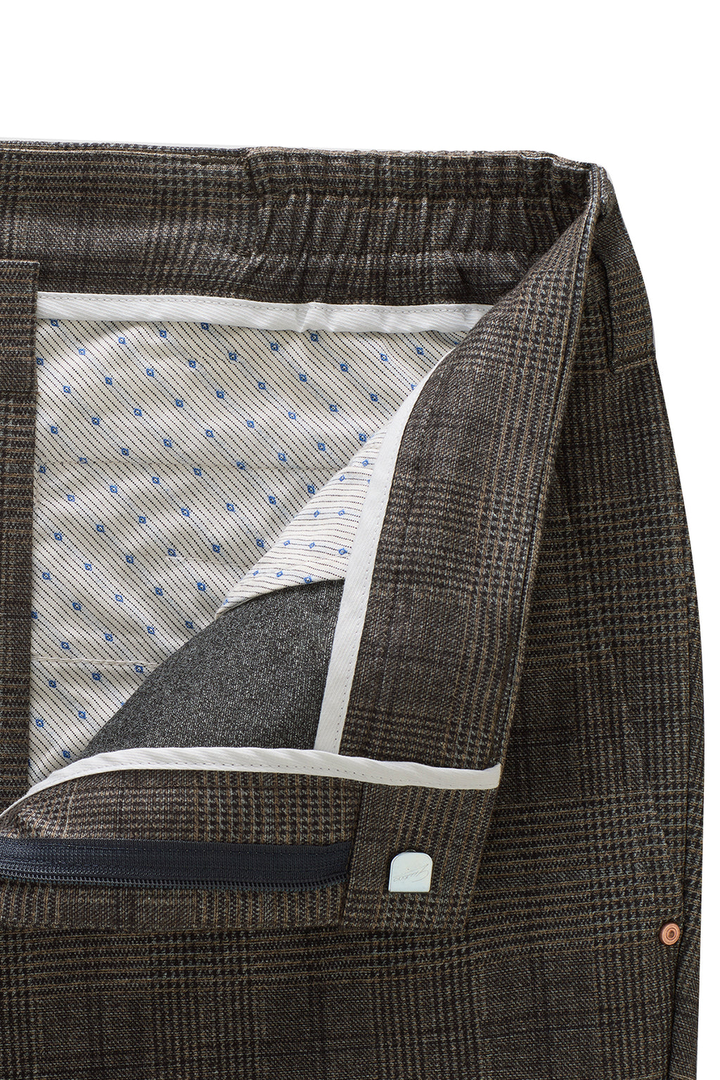 Meyer M5 POW Check Trouser Black/Beige