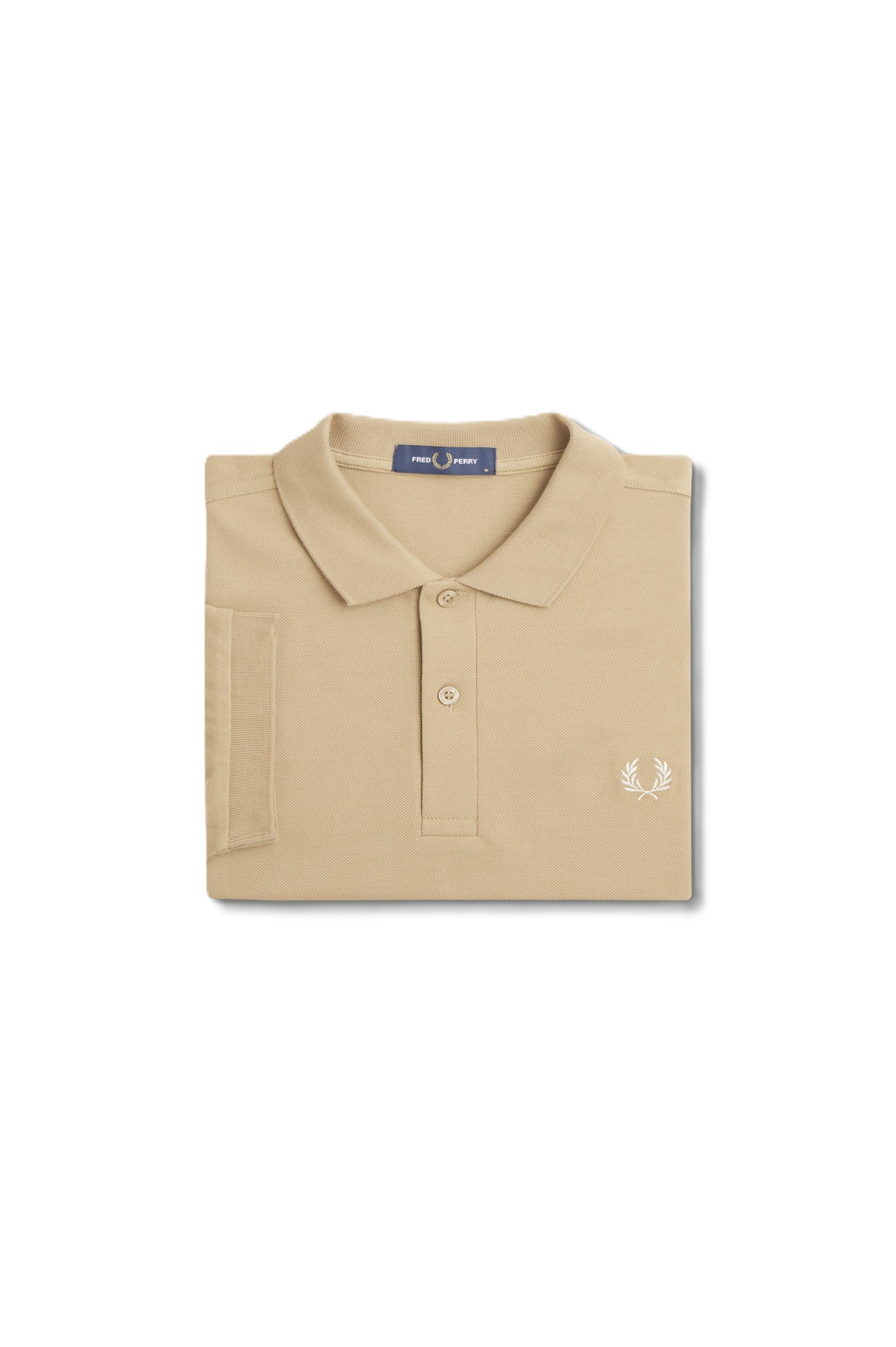 Fred Perry Plain Polo Shirt Stone/Oatmeal