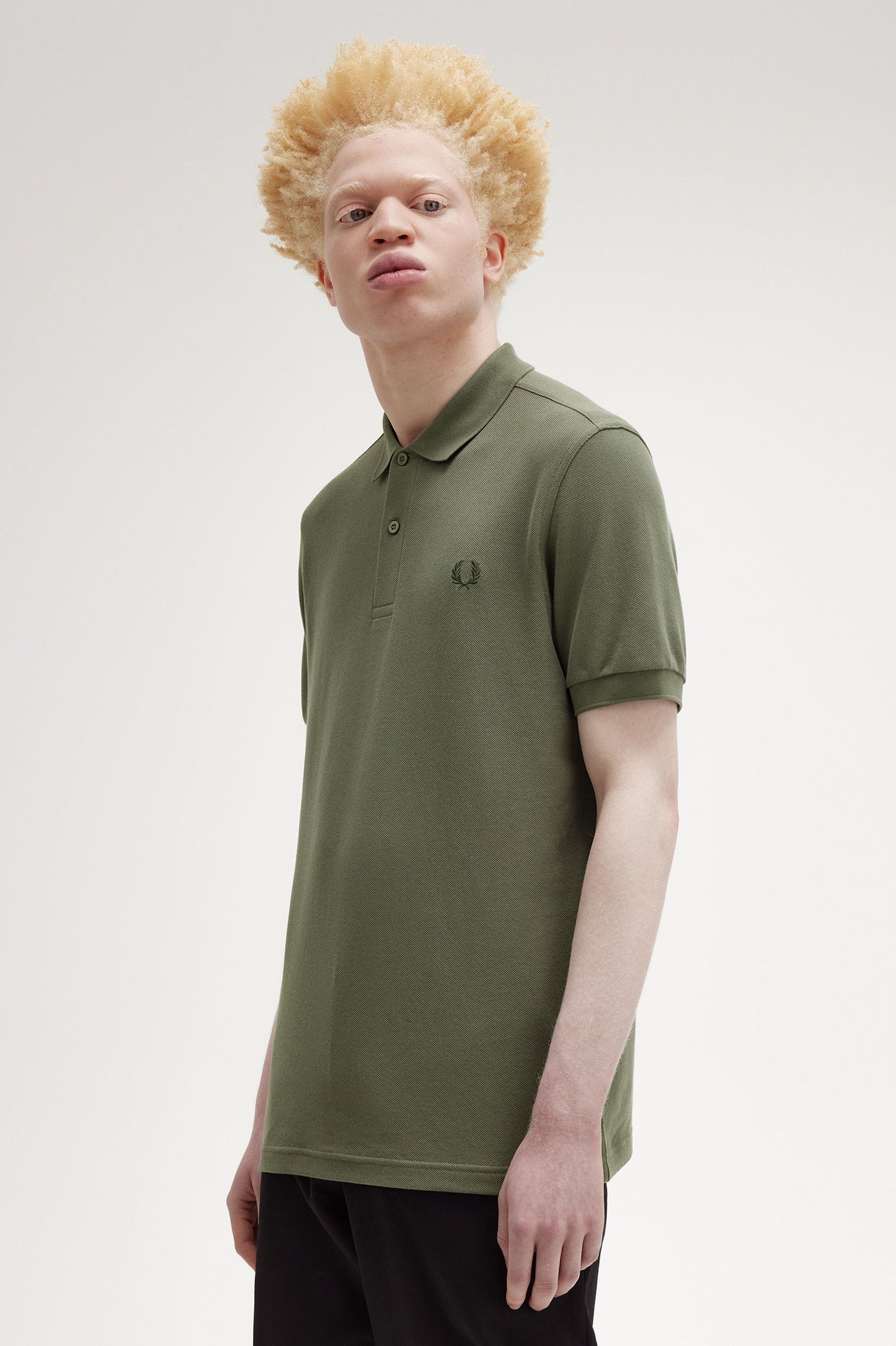 Fred Perry Plain Polo Shirt Laurel/Green